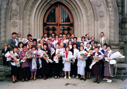 20 éves érettségi találkozó 1997-ben. Bartalis Edit