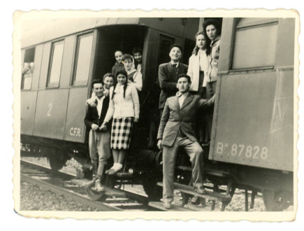 A gyergyói vonatállomáson 1957-ben
