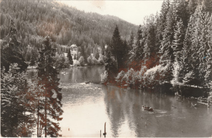 Gyikostó, csónakázók - képeslap